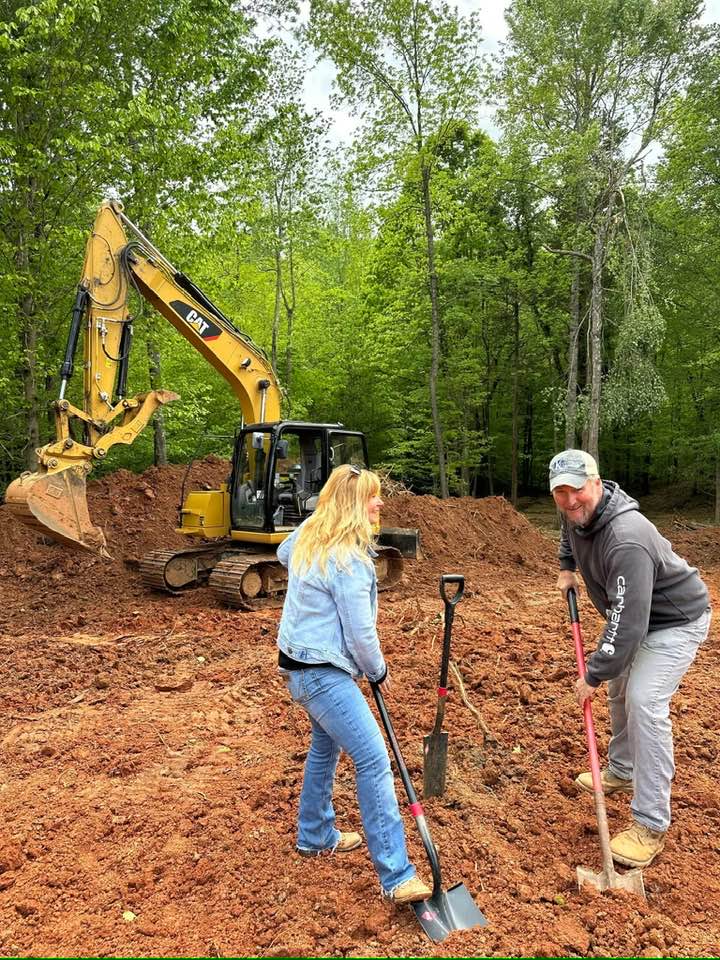 Nikki and Fred Bollman at a dig site