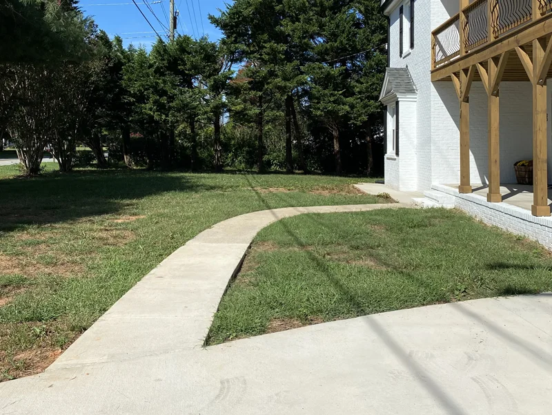 Before: original Greensboro walkway site conditions